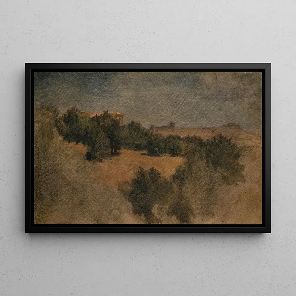 Landscape near Palestrina - Arnold Böcklin — framed artwork on a wall