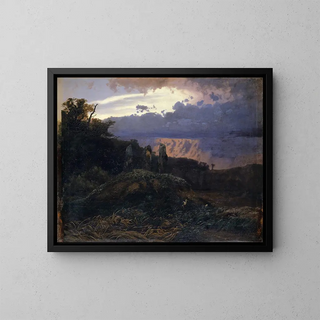 Le Dolmen - Arnold Böcklin — framed artwork on a wall