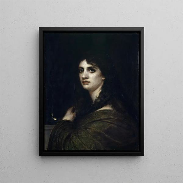 Melancholy Painting - Arnold Böcklin — framed artwork on a wall