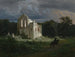 Night landscape with ruin - Arnold Böcklin — artwork view