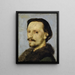 Portrait Painting of Adolf Bayersdorfer - Arnold Böcklin — framed artwork on a wall