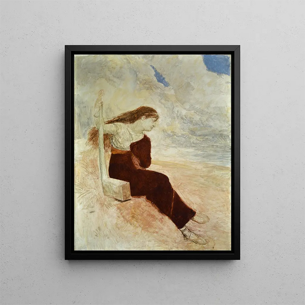 Sappho Calypso - Arnold Böcklin — framed artwork on a wall