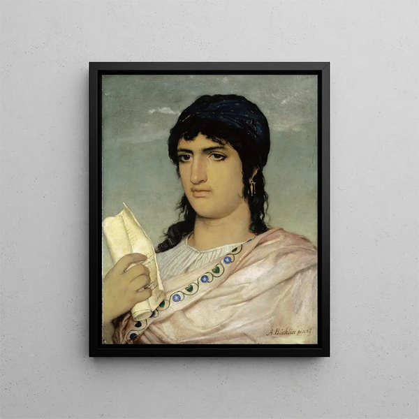 Sapho - Arnold Böcklin — framed artwork on a wall