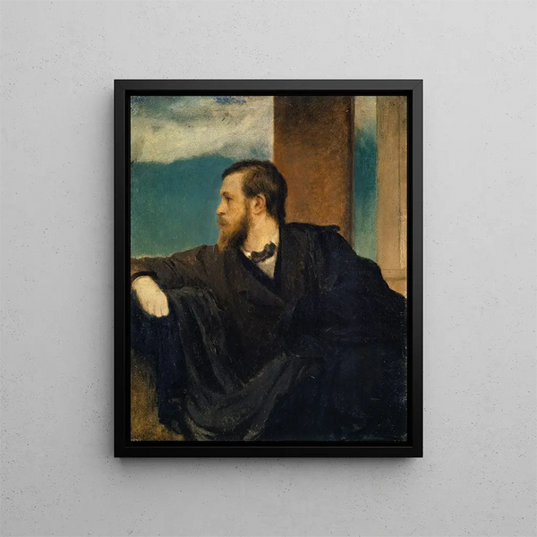 Self-portrait Painting - Arnold Böcklin — framed artwork on a wall