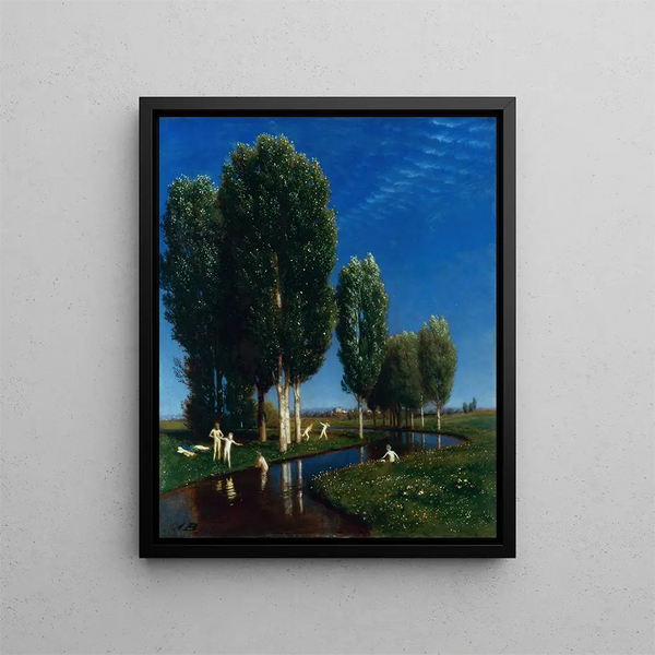 Summer Day Painting - Arnold Böcklin — framed artwork on a wall