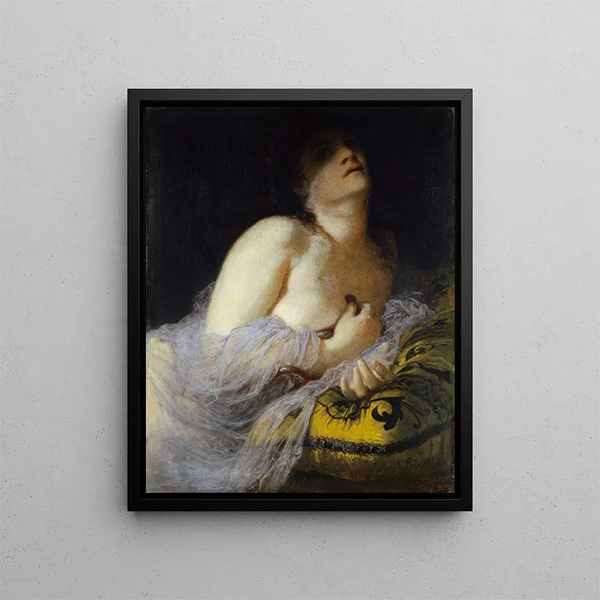 The Death of Cleopatra - Arnold Böcklin — framed artwork on a wall