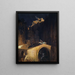 The combat on the bridge - Arnold Böcklin — framed artwork on a wall