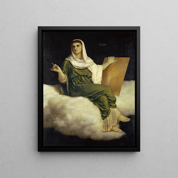 La Muse Clio - Arnold Böcklin — framed artwork on a wall
