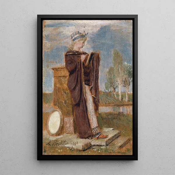 Reproduction of the painting La Muse Thalie - Arnold Böcklin