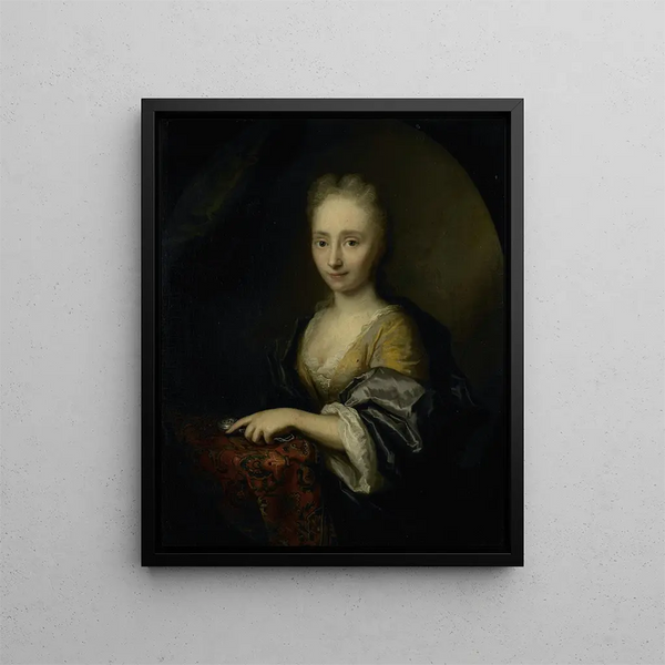 Portrait of a Woman - Arnold Boonen — framed artwork on a wall