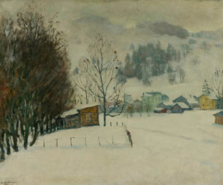 Landscape painting in the fog - Arnold Borisovich Lakhovsky — artwork view