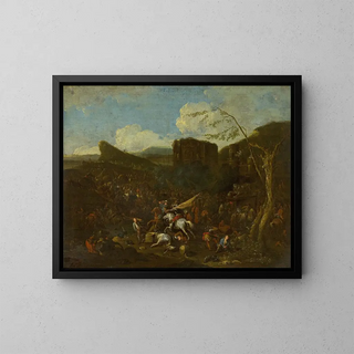 Battle - Arnold Frans Rubens — framed artwork on a wall