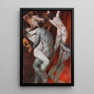 Reproduction of the painting The Damned - Arnold Frédéric Rechberg
