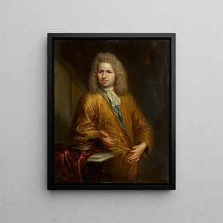Portrait Painting of a Man - Arnold Houbraken — framed artwork on a wall