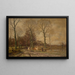 Landscape painting with cattle - Arnold Marc Gorter — framed artwork on a wall