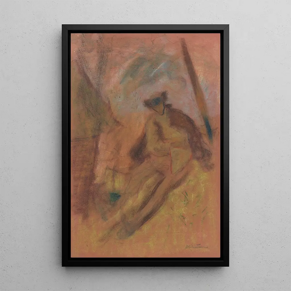 Farm Painting - Arnold Peter Weisz-Kubínčan — framed artwork on a wall
