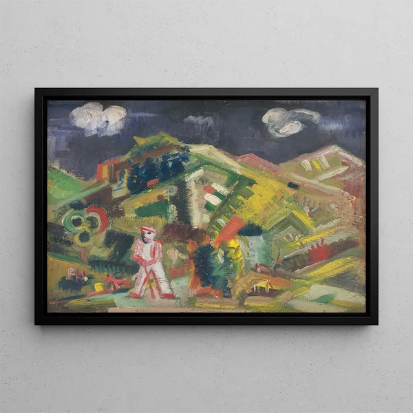 In the pasture - Arnold Peter Weisz-Kubínčan — framed artwork on a wall