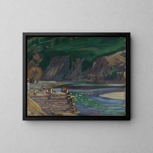 Motif of Doln Kubn - Arnold Peter Weisz-Kubínčan — framed artwork on a wall