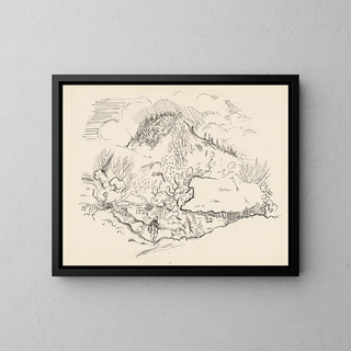Woman in the Village - Arnold Peter Weisz-Kubínčan — framed artwork on a wall