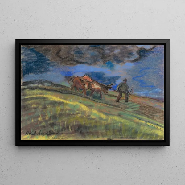 Laboureur - Arnold Peter Weisz-Kubínčan — framed artwork on a wall