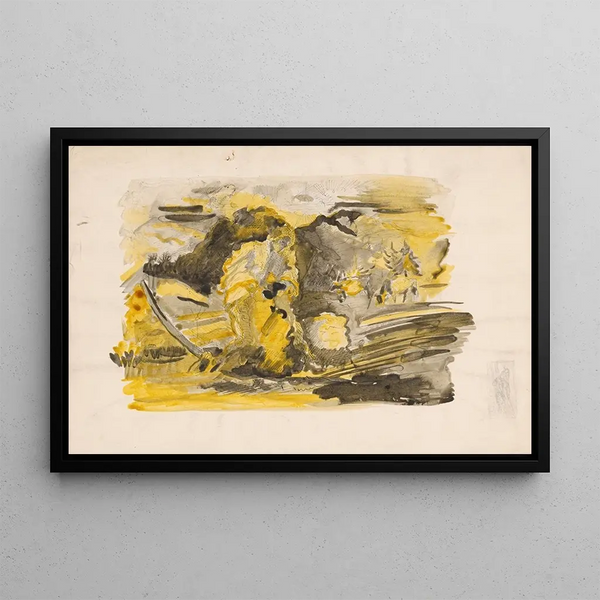 Harvest of Potatoes - Arnold Peter Weisz-Kubínčan — framed artwork on a wall