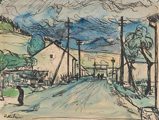 Sad man in the village - Arnold Peter Weisz-Kubínčan — artwork view