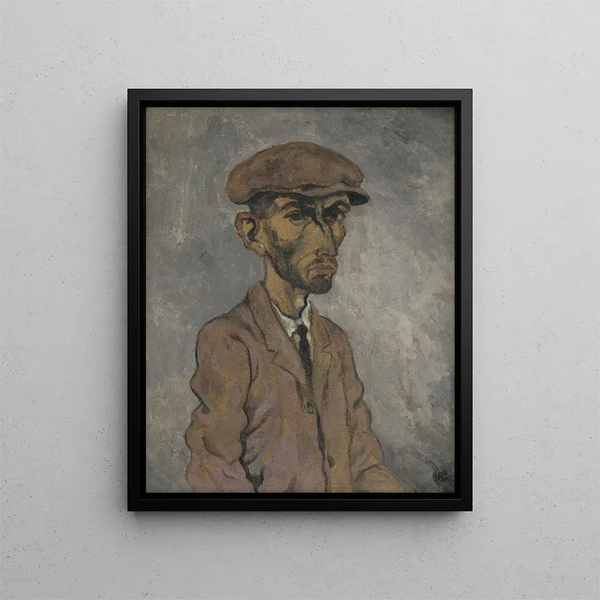 Self-portrait - Arnold Peter Weisz-Kubínčan — framed artwork on a wall