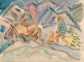 Transport de bois - Arnold Peter Weisz-Kubínčan — artwork view