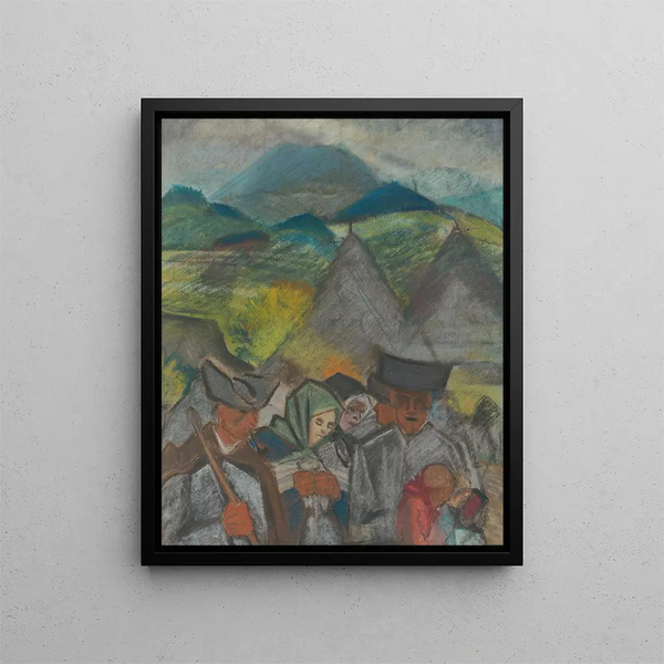 the house - Arnold Peter Weisz-Kubínčan — framed artwork on a wall