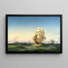 Marine landscape painting - Arnold Plagemann — framed artwork on a wall