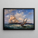 Marine landscape painting Vinga Lighthouse - Arnold Plagemann — framed artwork on a wall