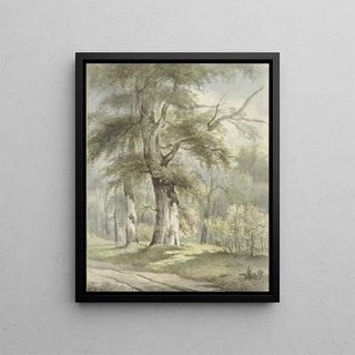 View of the Forest - Arnoldus Johannes Eymer — framed artwork on a wall