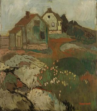 Landscape with Houses - Arnulf Øverland — artwork view