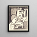 Artist and Model The Creation Room - Arshile Gorky — framed artwork on a wall