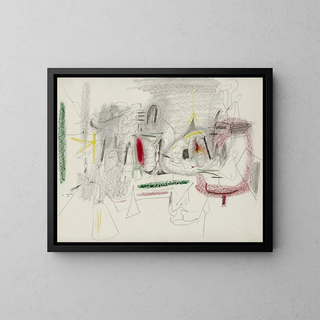 Untitled Painting - Arshile Gorky — framed artwork on a wall