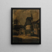 The Windmill at La Galette and the Blute-fin Mill, Montmartre, 18th arrondissement - Arsène Désiré d'Haussy — framed artwork on a wall