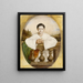 Portrait of the mime Jean-Baptiste Deburau aka Baptiste 1796-1846 - Arsène Trouvé — framed artwork on a wall