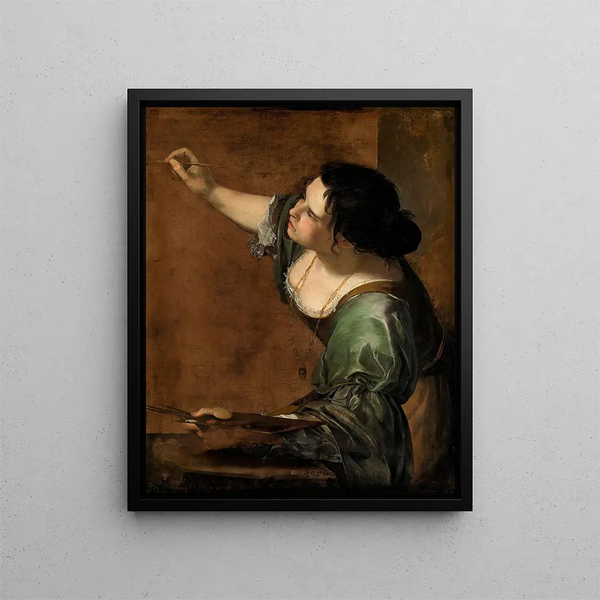 L'Autoportrait comme allégorie de la peinture - Artemisia Gentileschi — framed artwork on a wall