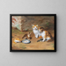 Family of Cats - Arthur Alfred Brunel de Neuville — framed artwork on a wall