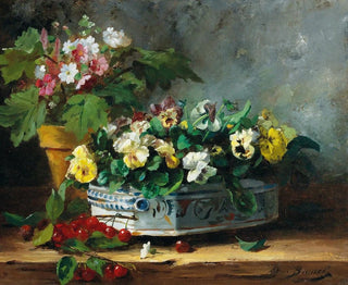 Thoughts and primroses - Arthur Alfred Brunel de Neuville — artwork view