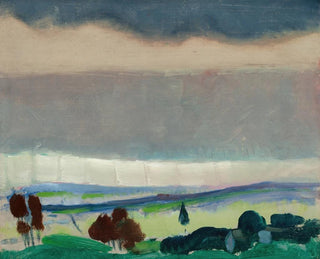 Landscape painting under a stormy sky - Arthur Beecher Carles — artwork view