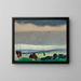 Landscape painting under a stormy sky - Arthur Beecher Carles — framed artwork on a wall