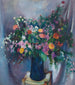Zinnias and Asters - Arthur Beecher Carles — artwork view
