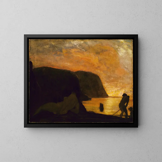 A larger morning - Arthur Bowen Davies — framed artwork on a wall