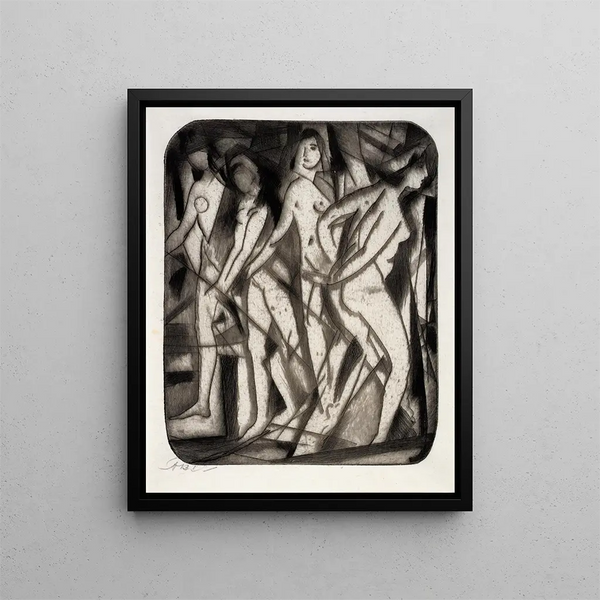 Andante - Arthur Bowen Davies — framed artwork on a wall