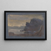 Blue Landscape - Arthur Bowen Davies — framed artwork on a wall