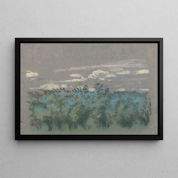 Blue Felt Painting - Arthur Bowen Davies — framed artwork on a wall