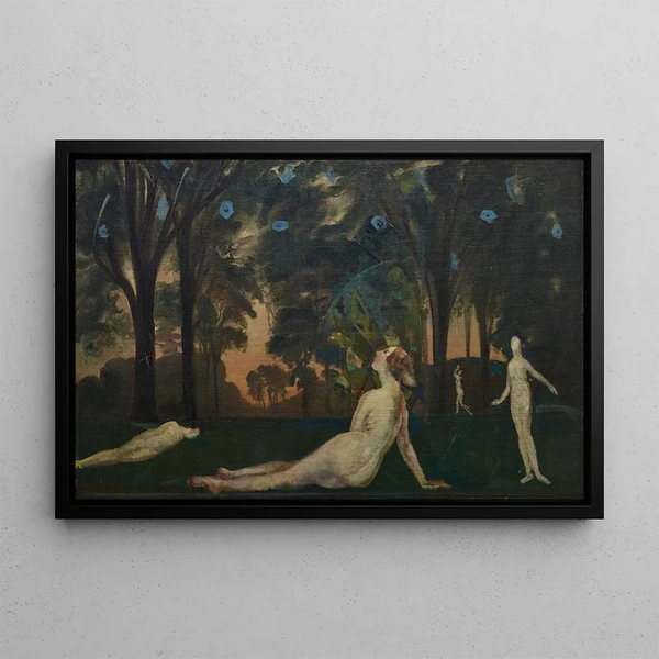 Summer Corridor - Arthur Bowen Davies — framed artwork on a wall