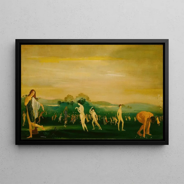 Champs Élysées - Arthur Bowen Davies — framed artwork on a wall