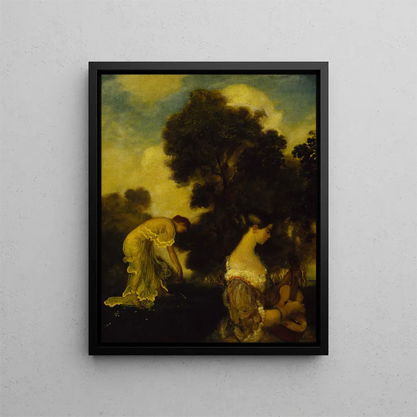 Vêpres - Arthur Bowen Davies — framed artwork on a wall